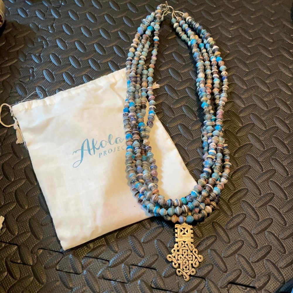 Akola Project Paper Beaded Necklace